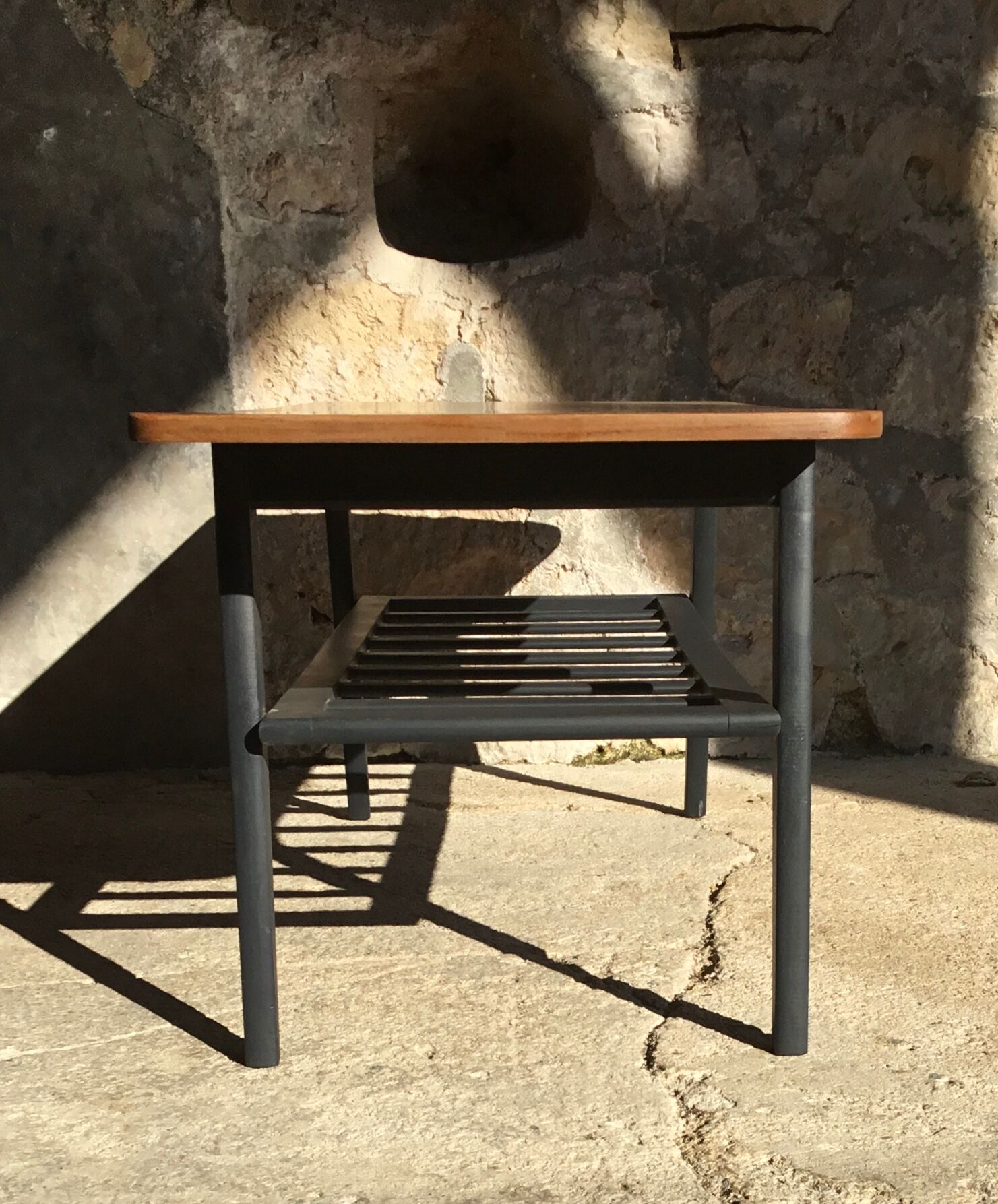 Scandinavian coffee table teak plating - 1960