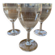 3 crystal wine glasses