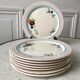 Set of 8 longchamp dessert plates hand painted 30s-40s