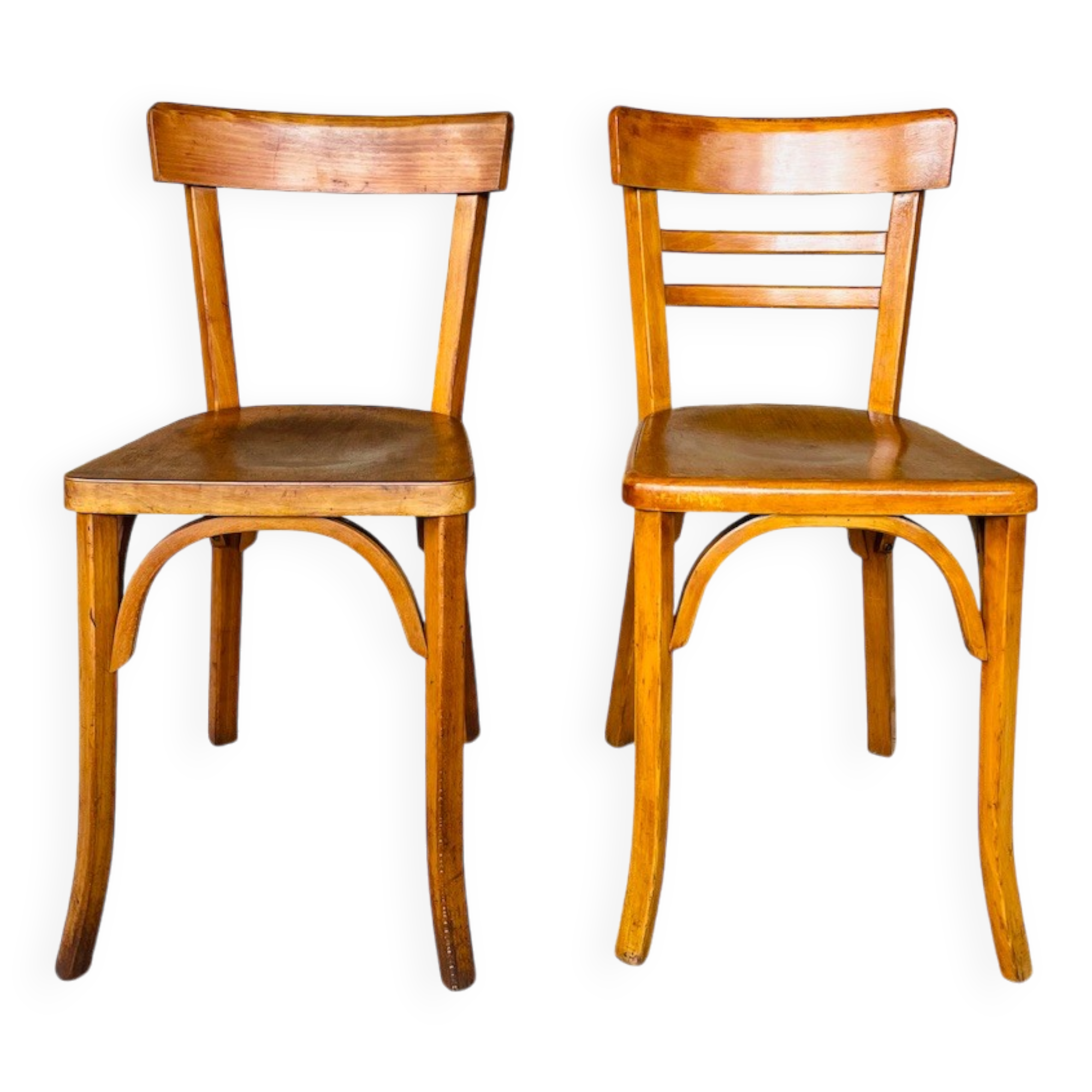 Pair of Baumann bistro chairs, circa 1950's