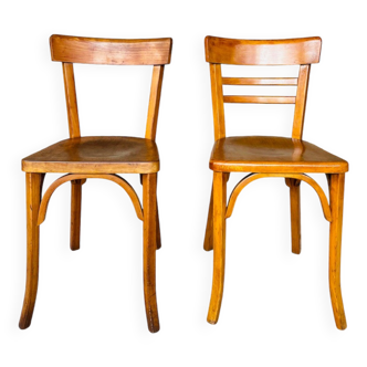 Pair of Baumann bistro chairs, circa 1950's
