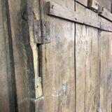 Old wooden door with its frame