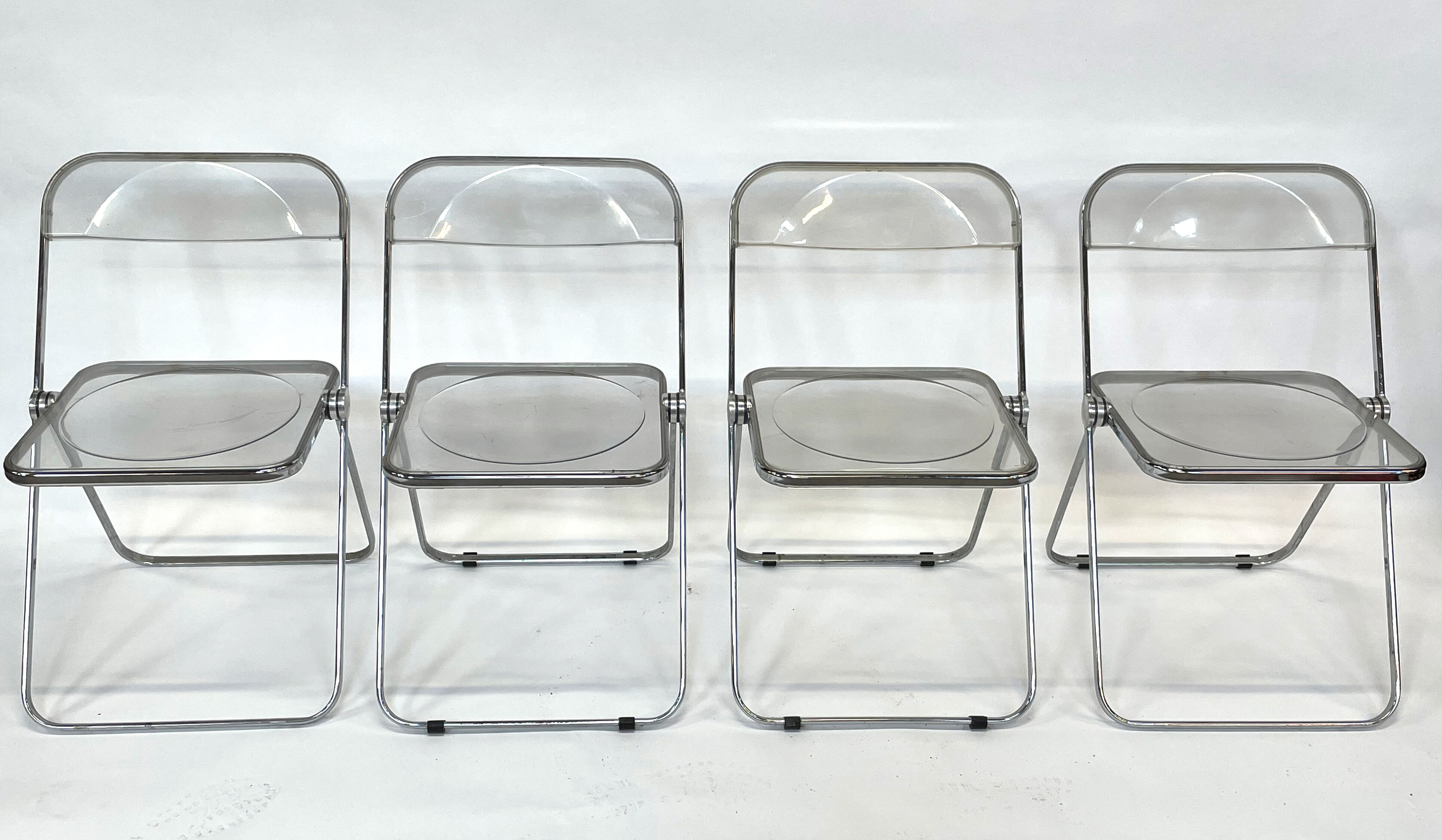 Giancarlo piretti plia lucite folding chairs for castelli