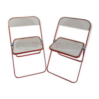 Pair of Plia chairs Giancarlo Piretti for Castelli