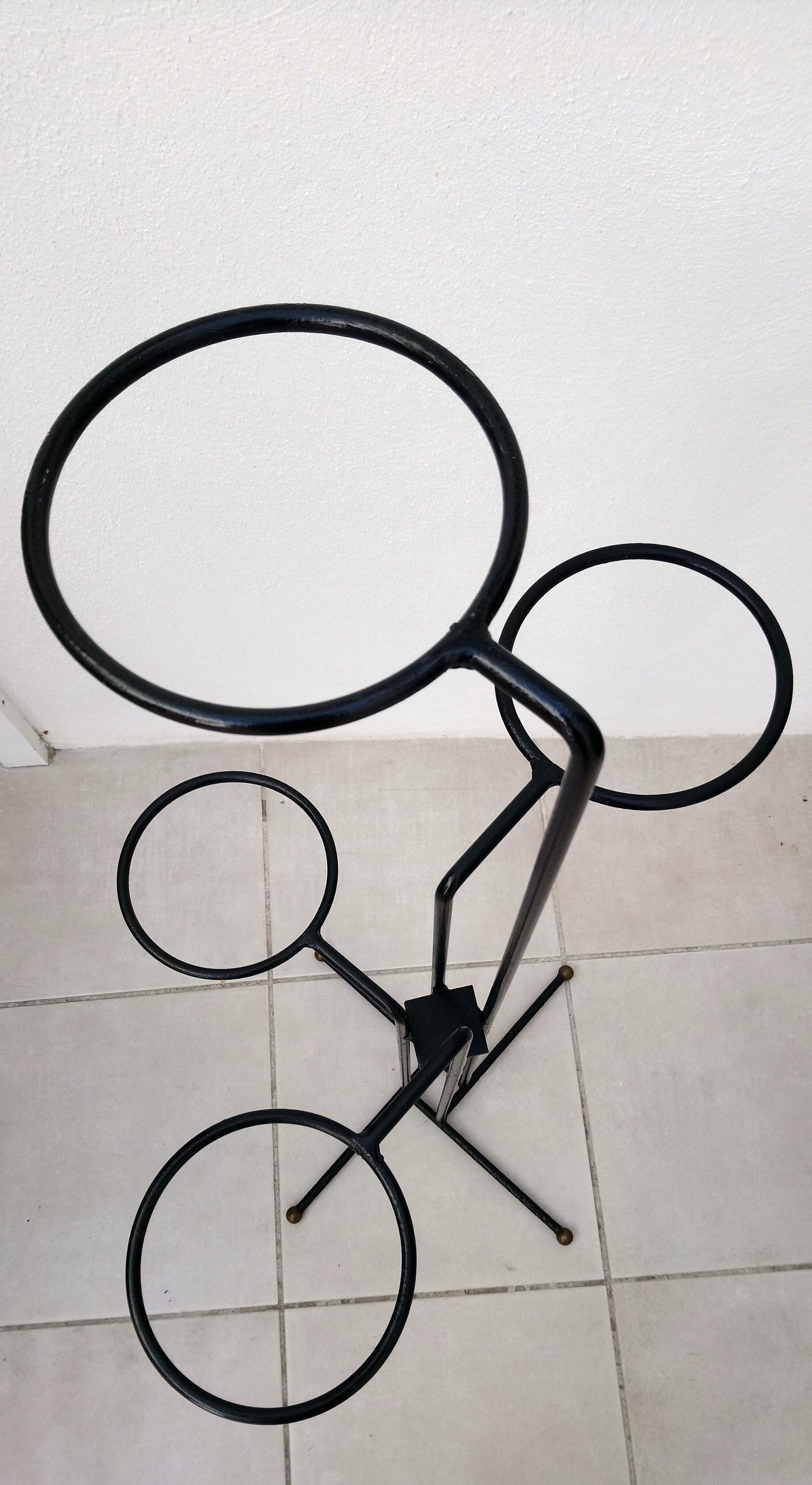 Black iron plant rack 50s