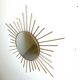 Vintage brass sunburst mirror 1970s