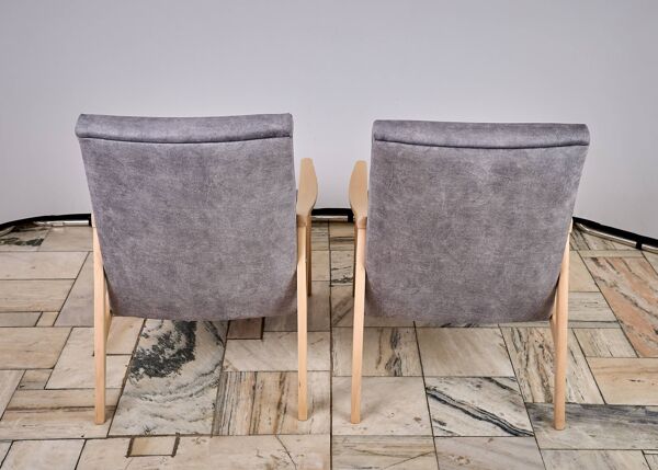 Paire de fauteuils conçus par J. Jiroutek, TON Tchécoslovaquie, années 1960, Vintage