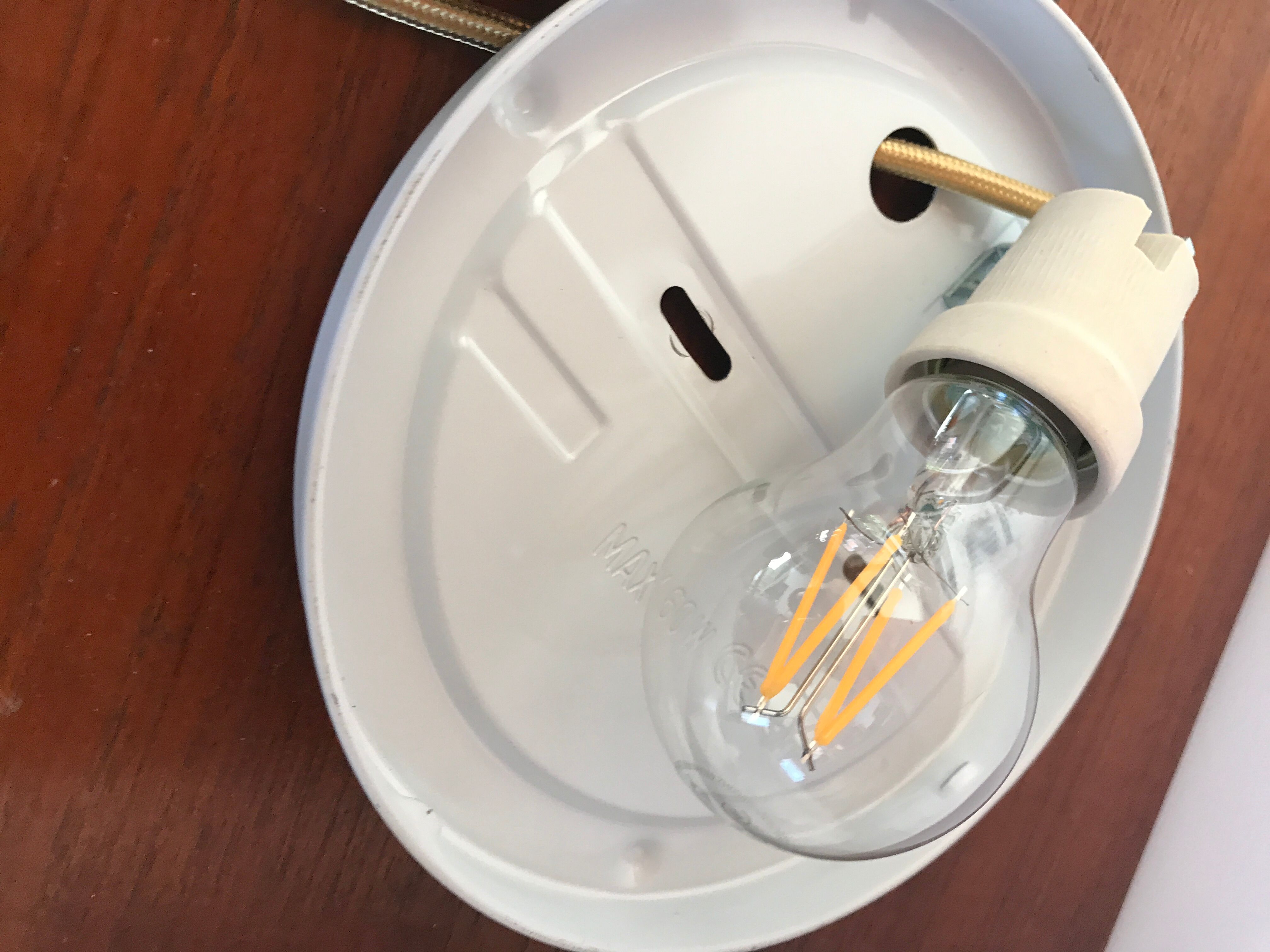 Opaline table lamp from the 70s