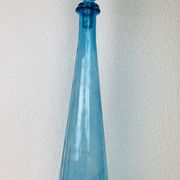 2 Italian Empoli decanters 66 cm mouth-blown glass