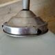 White opaline globe suspension on stem and aluminum metal structure