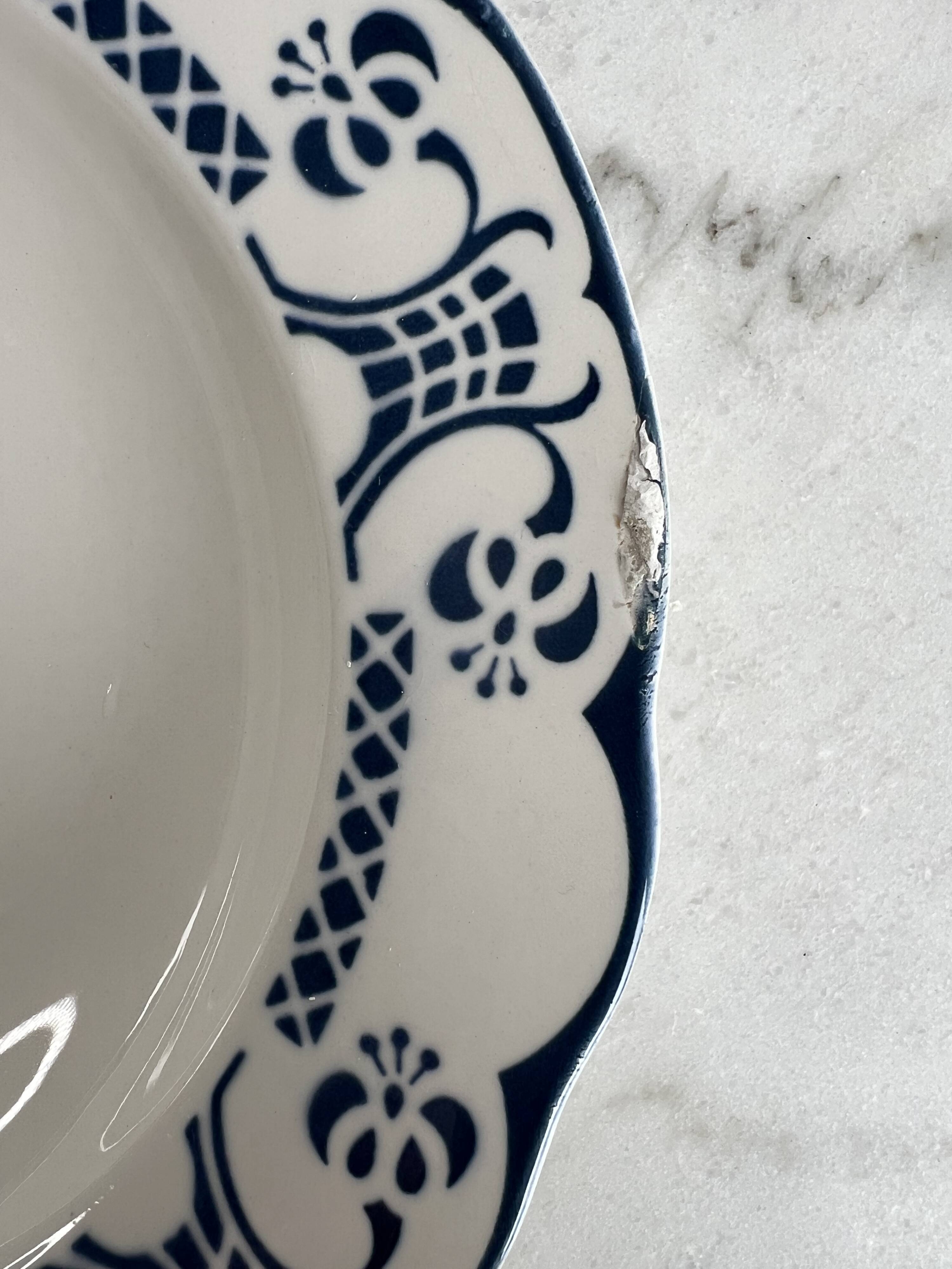 Set of 2 deep plates Marie Christine Sarreguemines