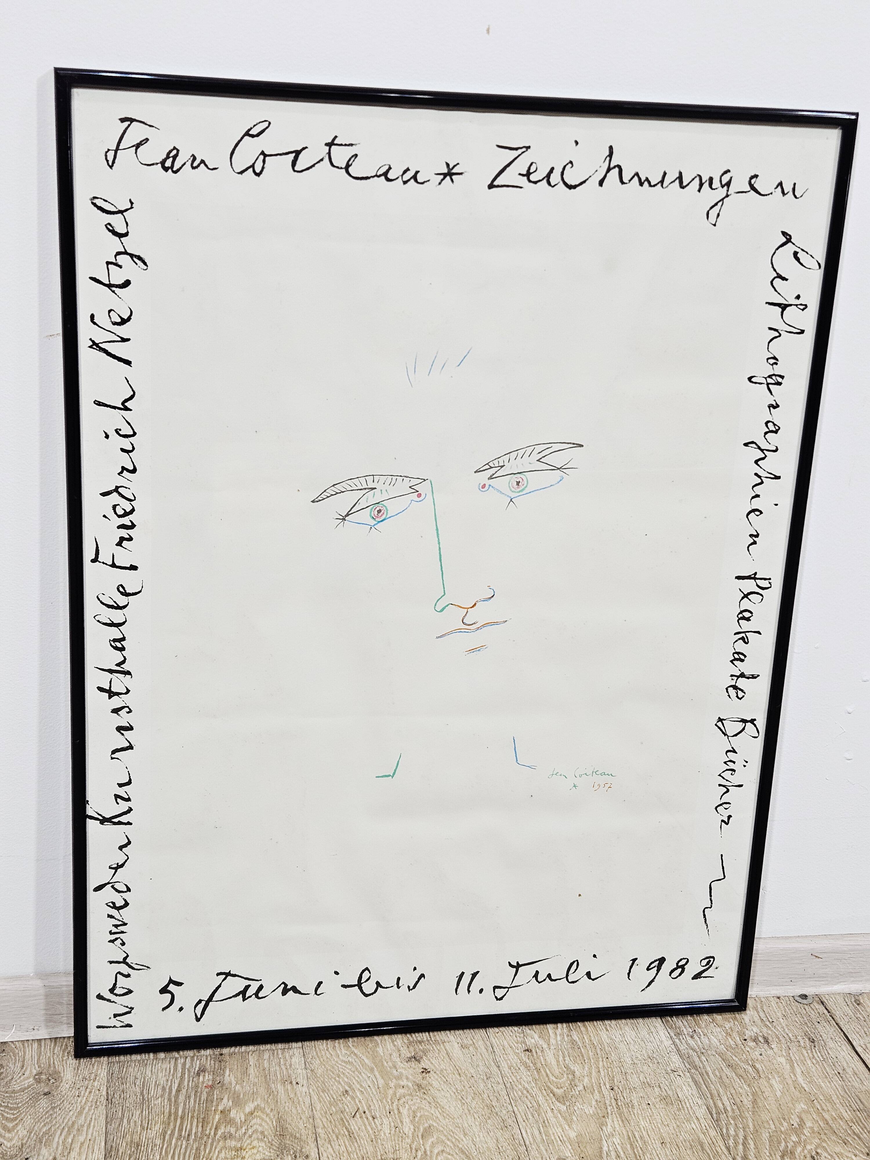Jean Cocteau – Original Exhibition Poster 1982