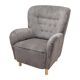 Fauteuil gris, design scandinave, production : Danemark