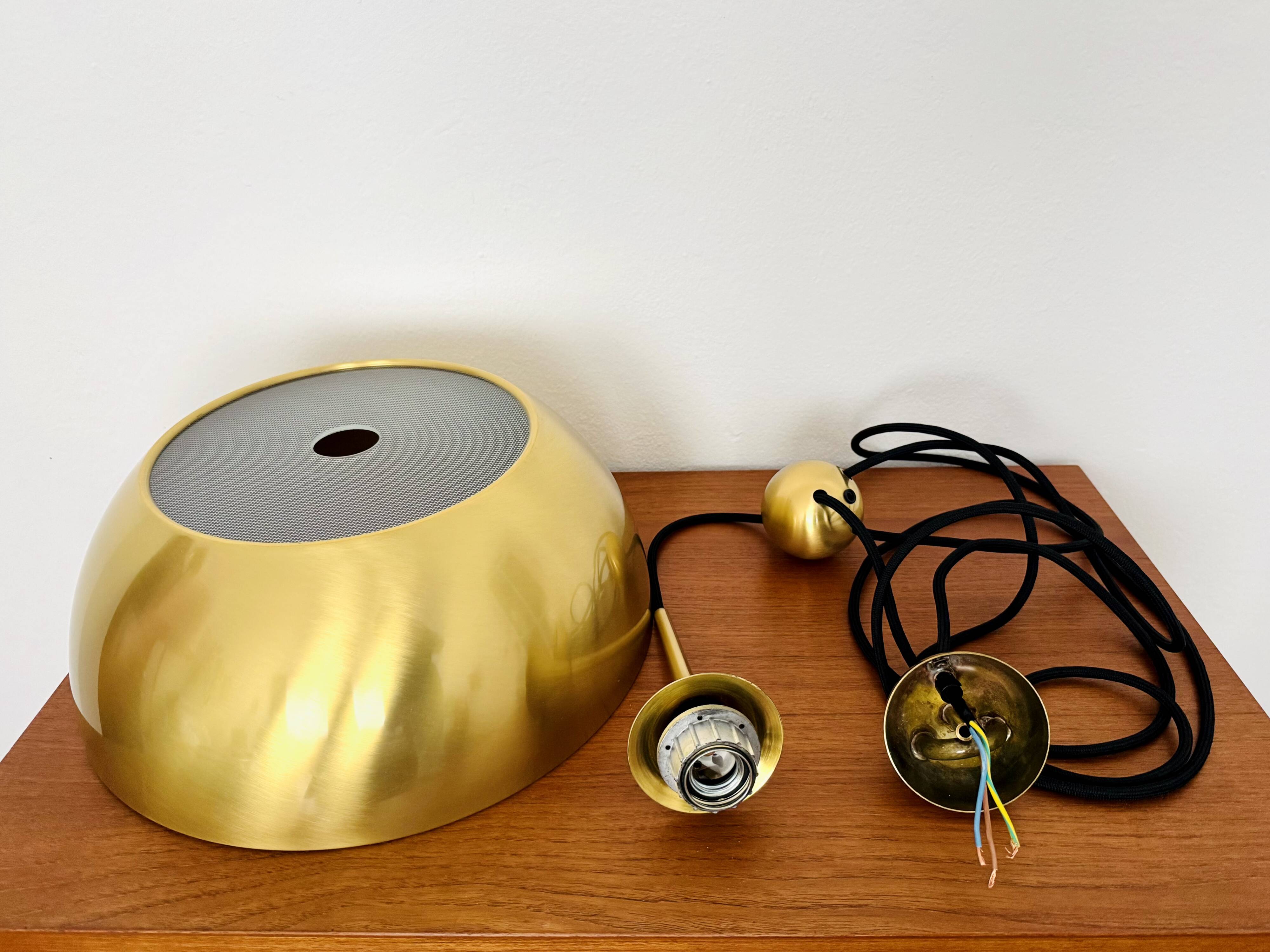 Breathtaking Brass Pendant Lamp with Counterweight by Florian Schulz