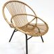 Fauteuil vintage en rotin par Dirk van Sliedregt Rohe Noordwolde 1960 aux Pays-Bas
