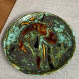 Flat plate in glazed ceramic