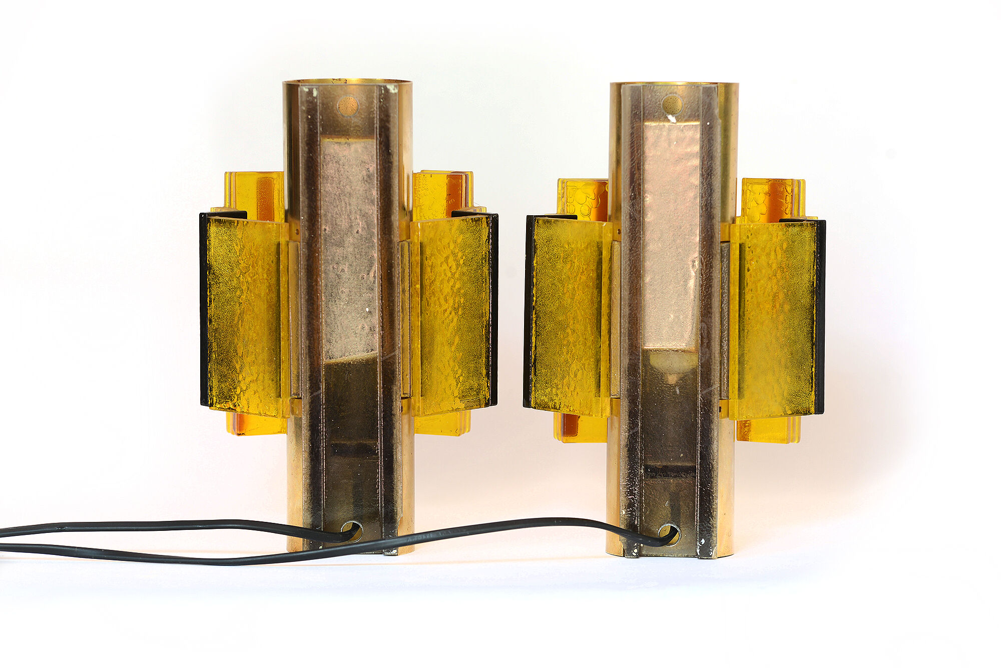 Pair of wall sconces by Claus Bolby for CEBO industries. Denmark 1960s