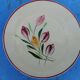 Lot of six plates decorated Tulips "Longchamp"