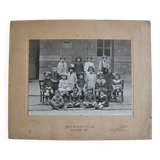 Photo ancienne de classe école lycée de jeunes filles Moulin 1920