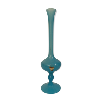 Soliflore bleu en opaline, Made in Italy
