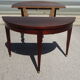 Half-moon console table, extendable in Empire style.