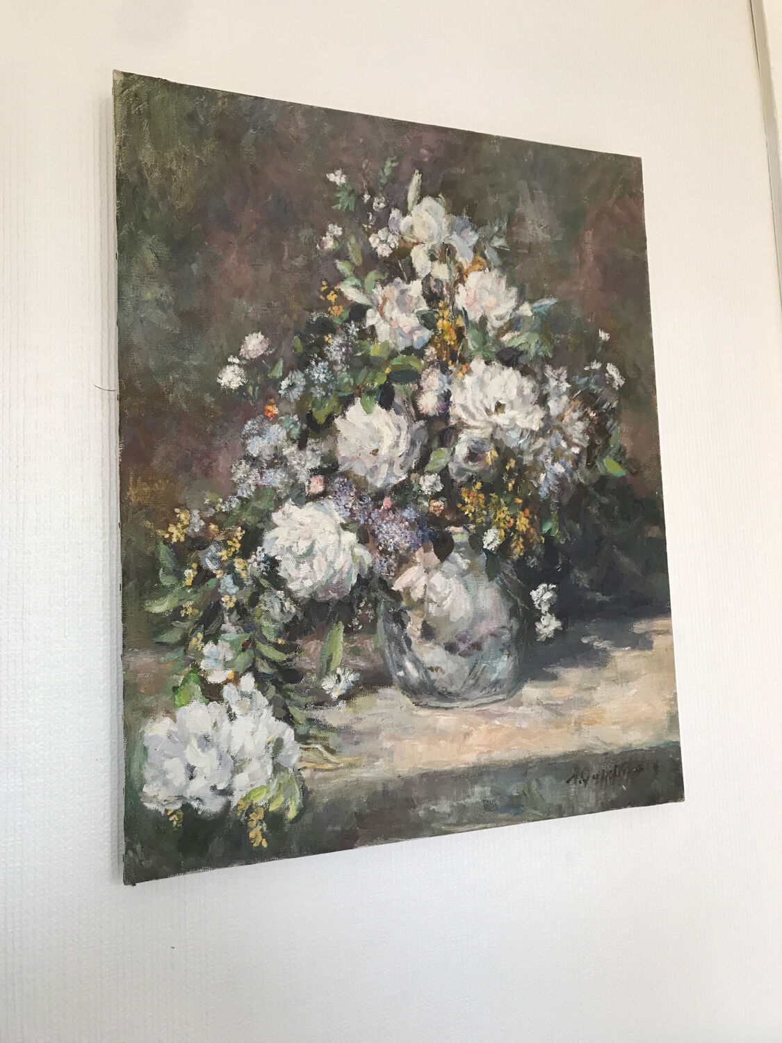 Painting flower bouquet still life