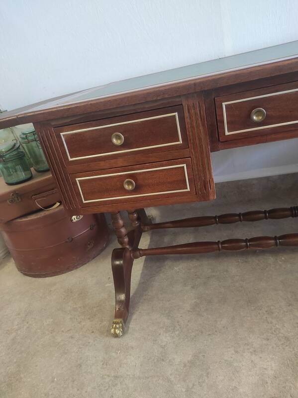 Double-sided mahogany empire desk