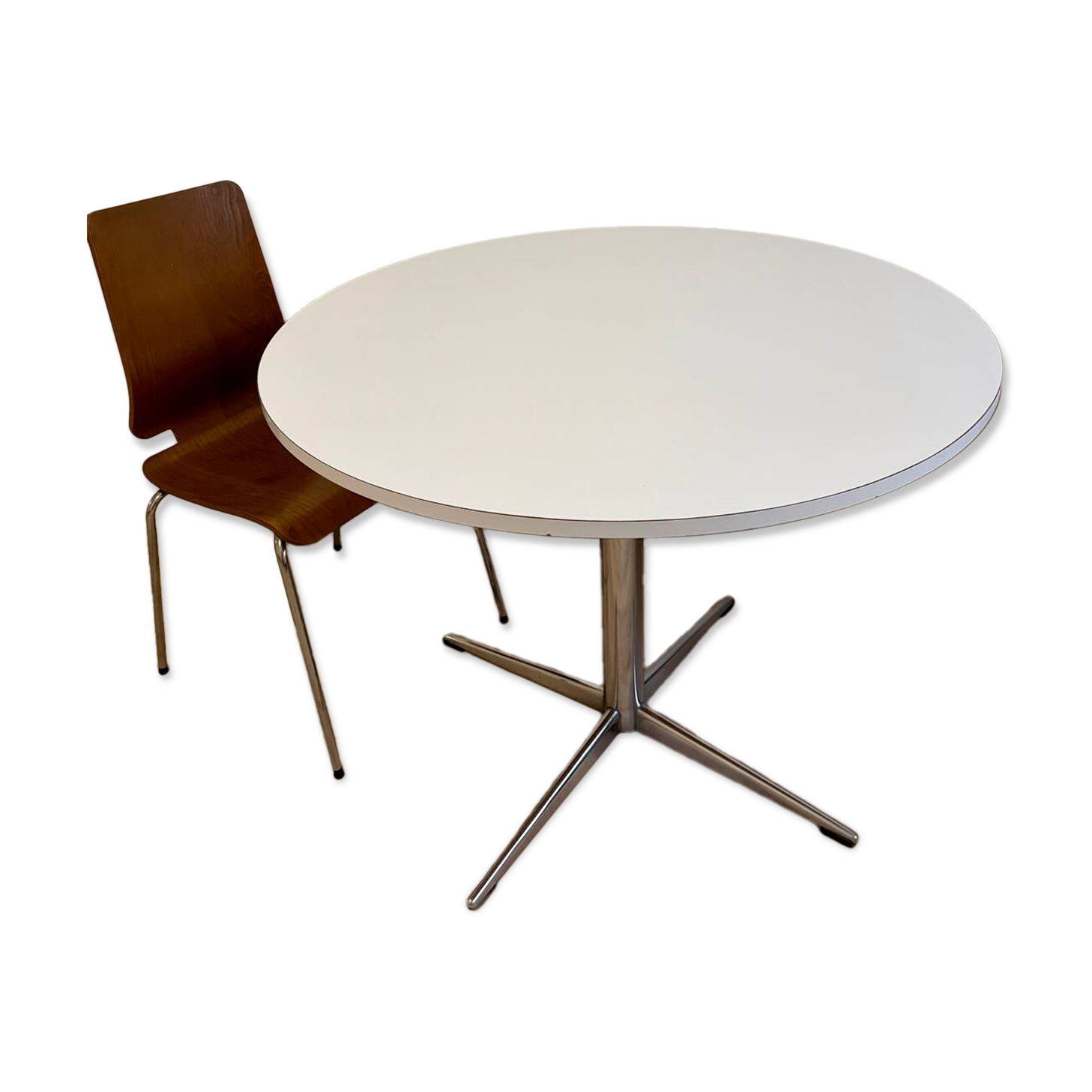 Round table Space Age metal legs 80s/90s