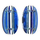 Two Veca Fontana Arte wall lights from 1970.