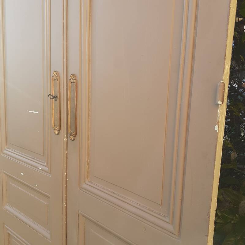 2 pairs of large 19th-century Haussmann-style cupboard doors.