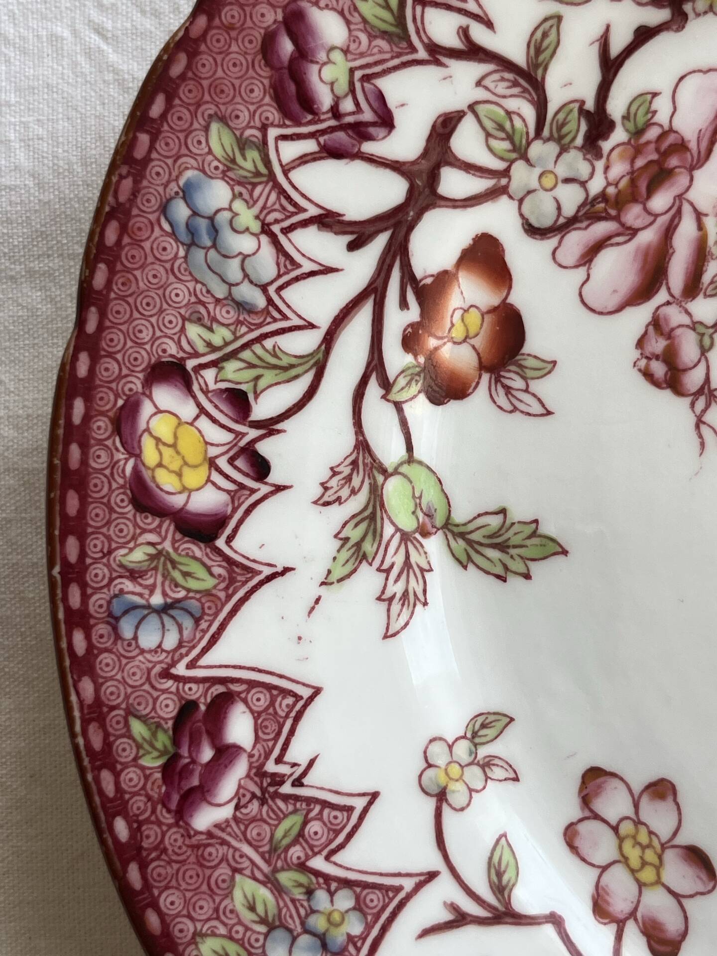 Plate Sarreguemines Minton
