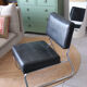 Vintage black tubular chrome armchair – 1970s