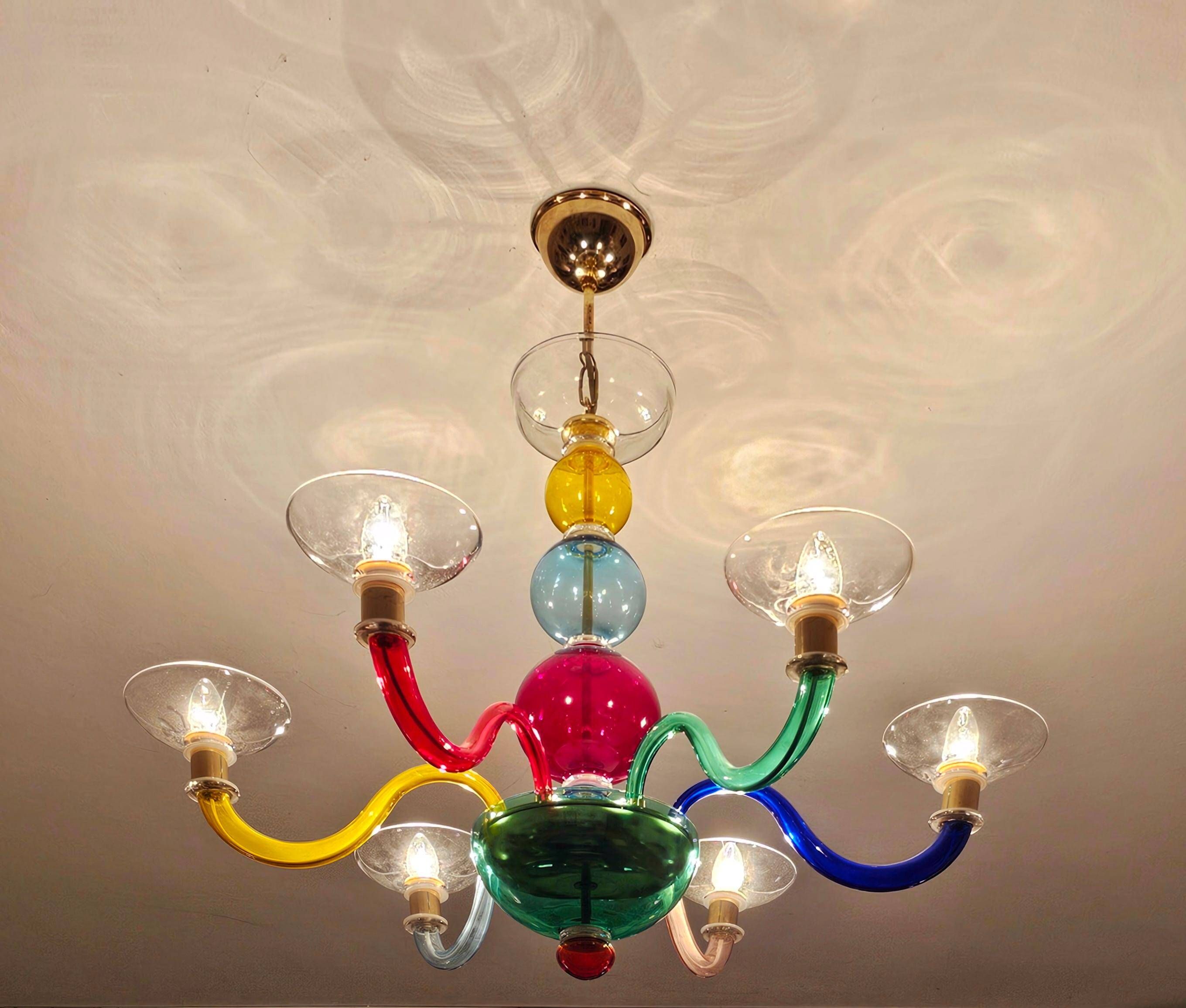 Murano glass chandelier after Gio Ponti, 1970s
