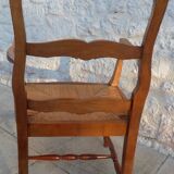 Mulched armchair with louis XV style headbands in solid wood