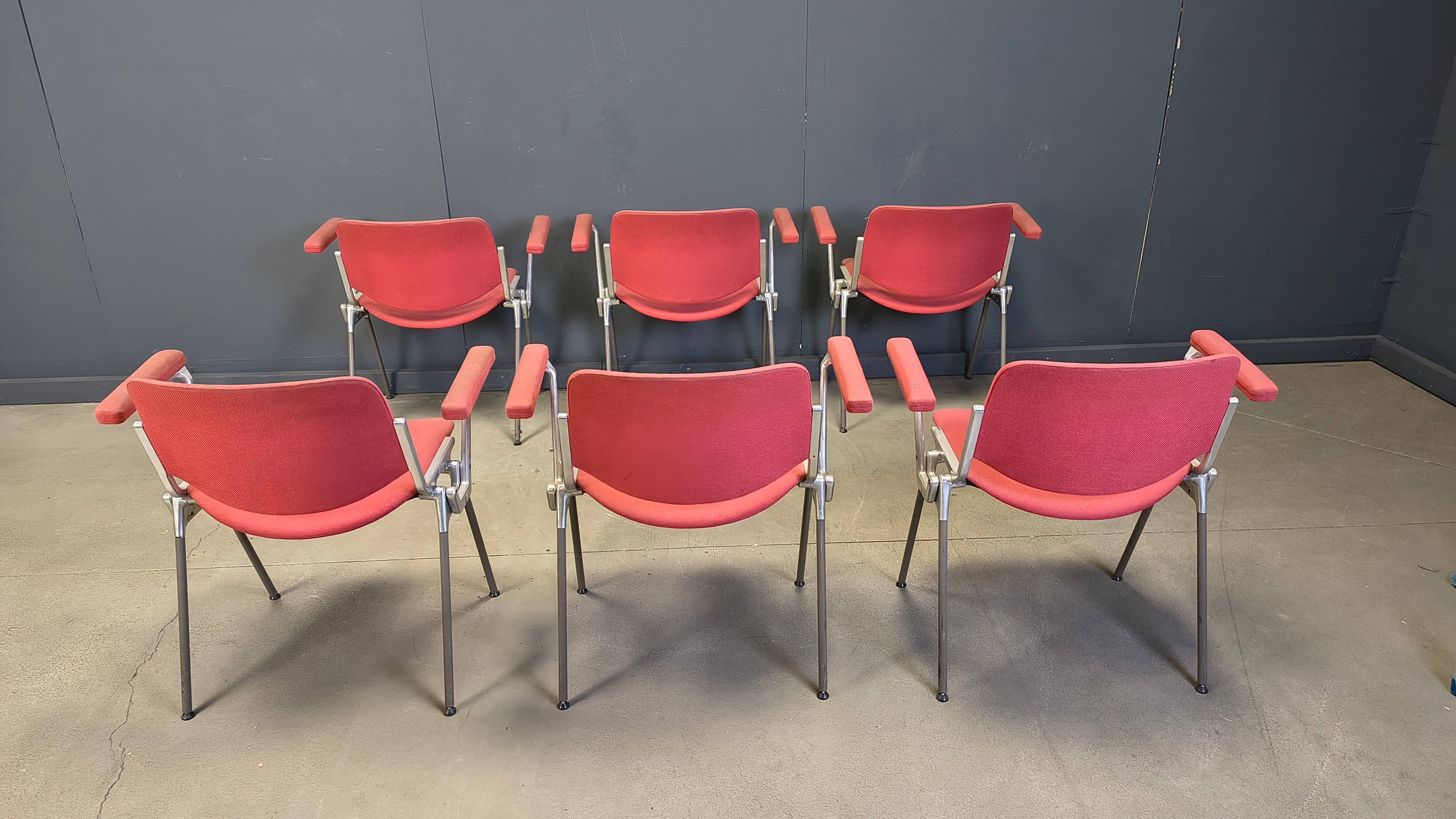 Chaises latérales vintage DSC 106 par Giancarlo Piretti pour Castelli, années 1970 - ensemble de 6