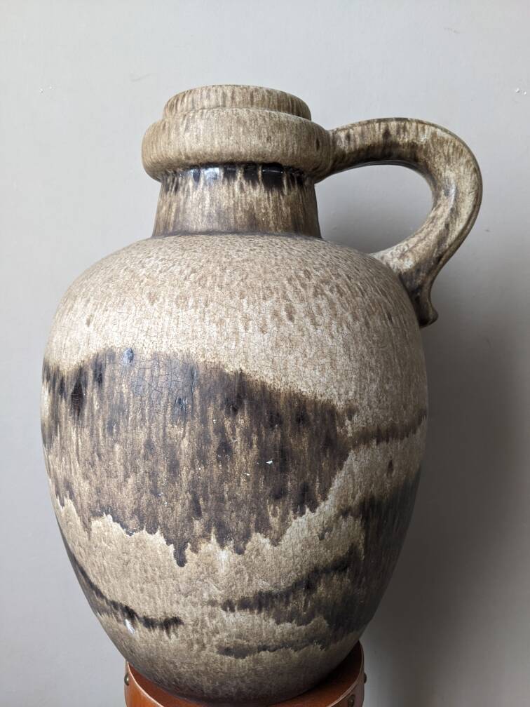 West Germany handmade ceramic floor vase Scandinavian decoration