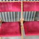 Rangée de 4 chaises de théâtre