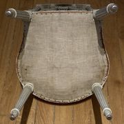 Pair of chairs, lyre back, based on a model by Jacob, Louis XVI style.
