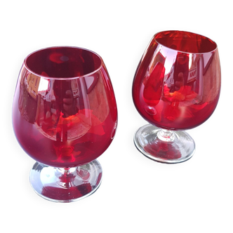 Duo of cognac glasses