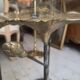glass and bronze coffee table Jansen