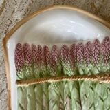 Plat en barbotine forme asperges