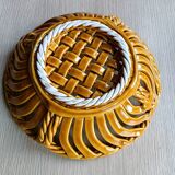Braided earthenware basket