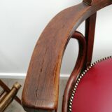 Reupholstered Thonet office chair No.6003