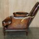 Fauteuil Club Chesterfield en Cuir Teint à la Main
