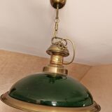 1 set of 2 American Coop 1850 billiard style chandelier