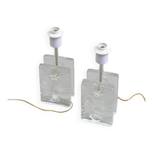 Paire lampes table - crystal
