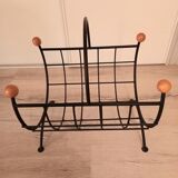 Wrought iron review door retro design black