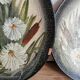 Vintage Hand-Painted Clay Plates: 1970s Yugoslavian Floral Wall Decor