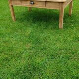 Raw wood coffee table