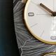 Clock vintage formica wall clock silent barometer "Manufrance"